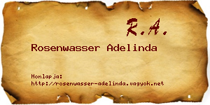 Rosenwasser Adelinda névjegykártya